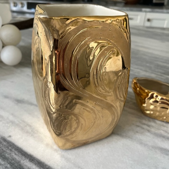 Vintage SWETYE  Salem  Golden gold, pitcher jug, and small swan with hat Chatzky - Picture 12 of 17